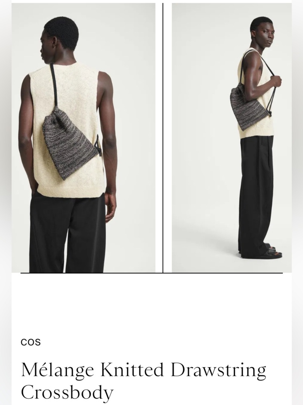 COS knitted Drawstring Crossbody - Picture 3 of 3